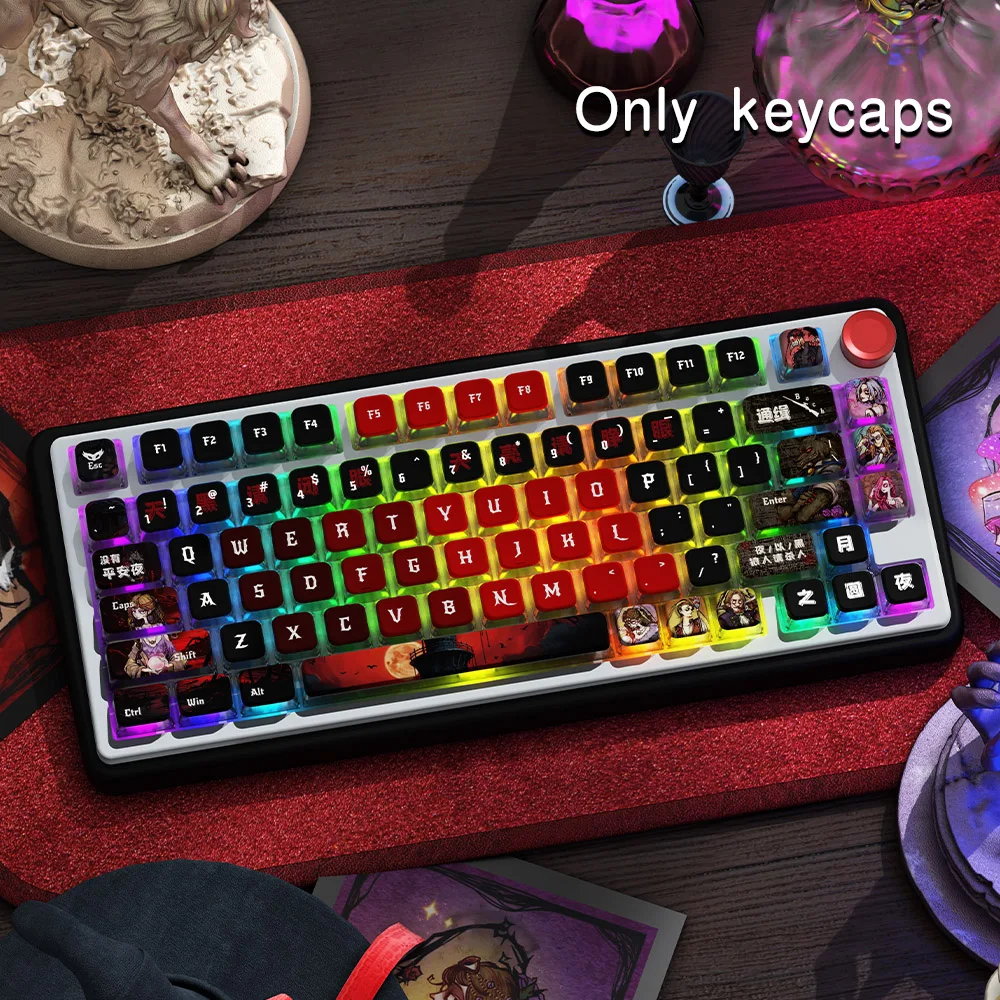 Who Is Undercover Theme Keycaps 122 Keys Msa Profile Pbt Sided Transparent Thermal Sublimation Mechanical Keyboard Anime Keycaps