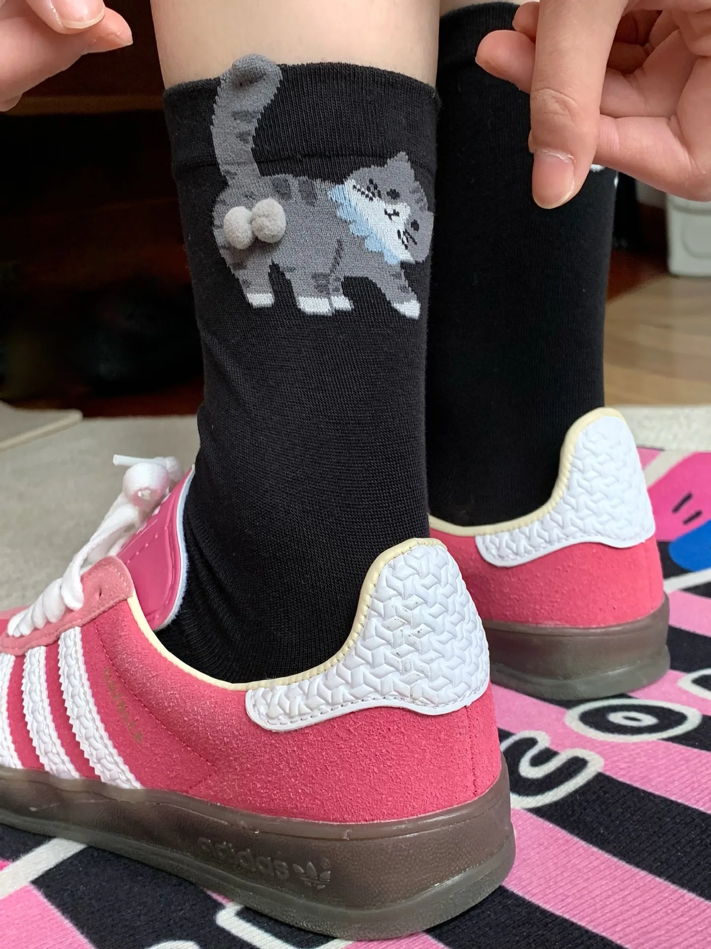 Fashion Three Dimensional Cat Printed Men Female Mid Tube Socks Soft Comfortable Sweat Absorbing Breathable Casual Couples Sock