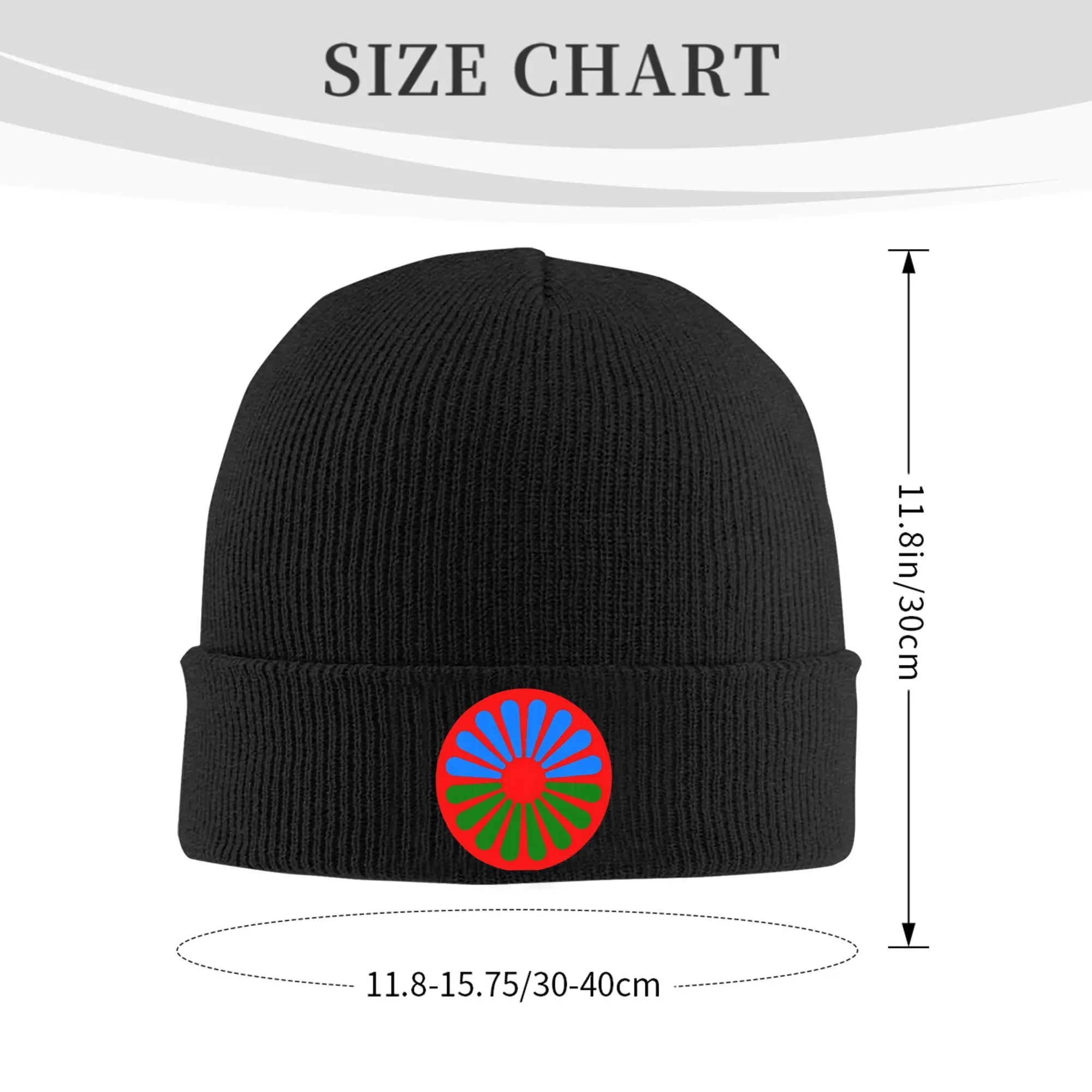 Romani Gypsy Circle  Bonnet Hats  Beanie Hats Autumn Winter Pattern Knitting Hat Vintage Men Women Gym Warm Soft Cap