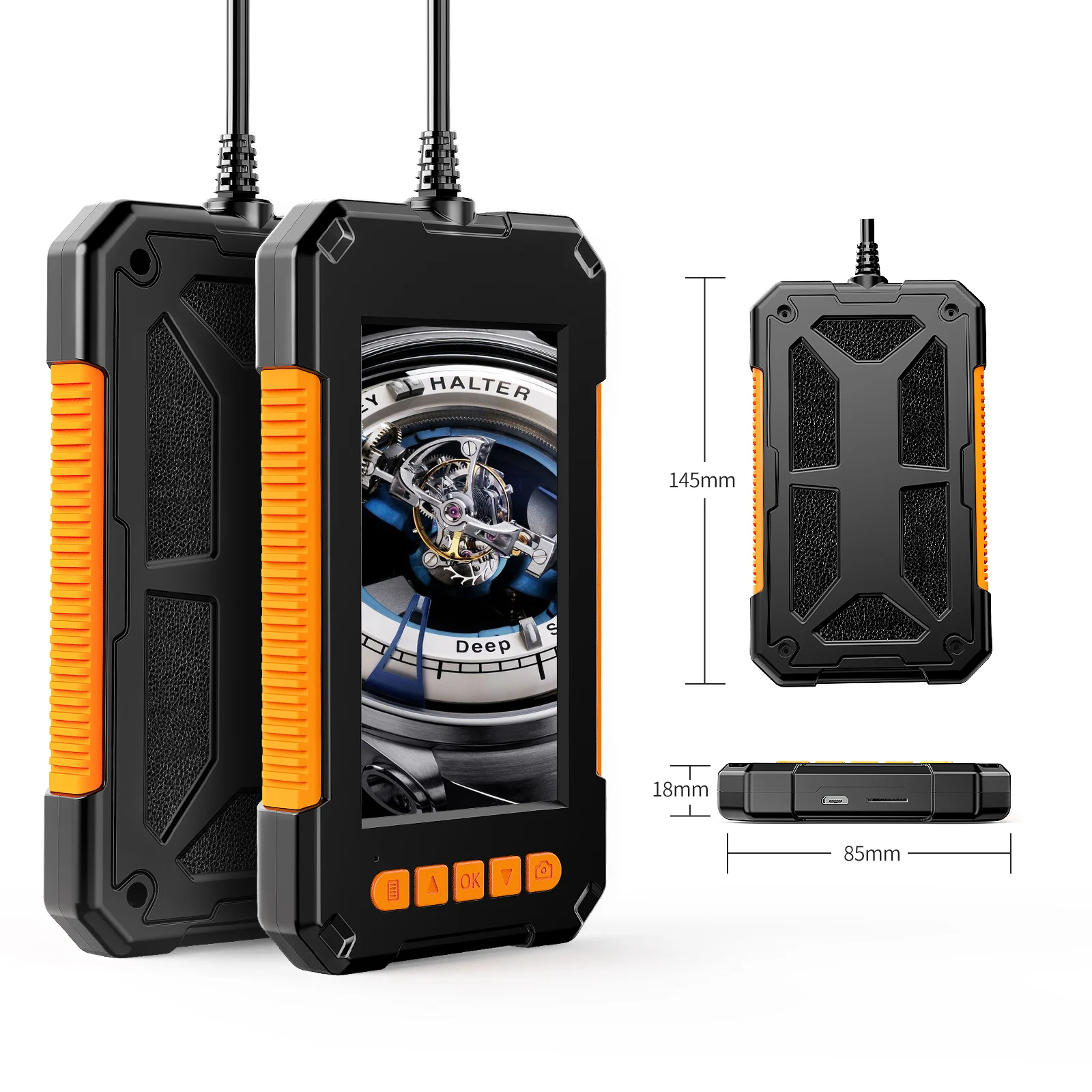 Industrial Endoscope 8mm 1080P HD 4.3 inch Single Lens LCD Digital Borescope Inspection Camera With LED Support Take Picture