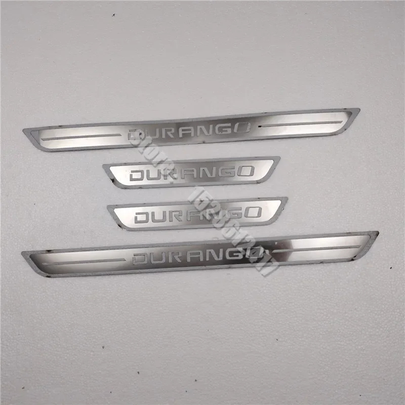 For DODGE DURANGO 2011-2020 Stainless Steel Door Sill Scuff Plate Stickers Protector Guard Welcome Pedal Threshold Car Styling