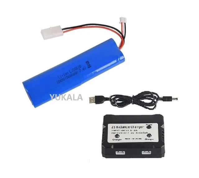 

7.4V 5600mAh Li-ion battery/charger for henglong3818 3819 3838 3839 3869 3879 3888 3889 3908 3918 3938 1/16 RC tank