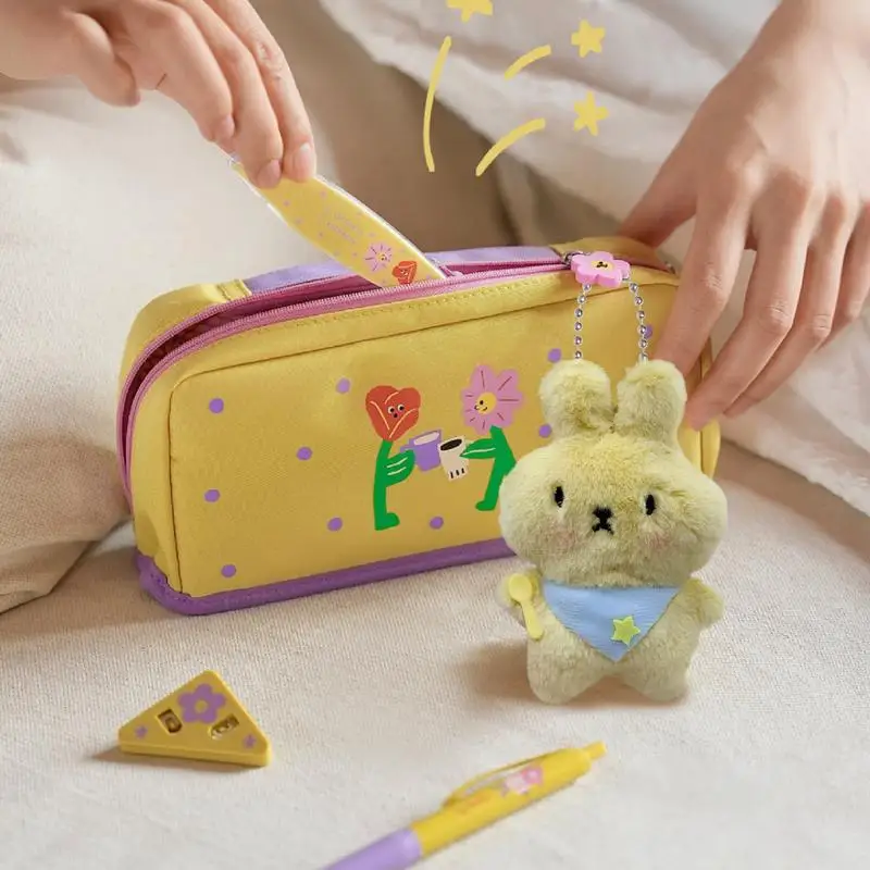 JOCartoon-Porte-clés lapin mignon en peluche, breloque pour sac à dos, poupées en peluche, accessoires porte-clés