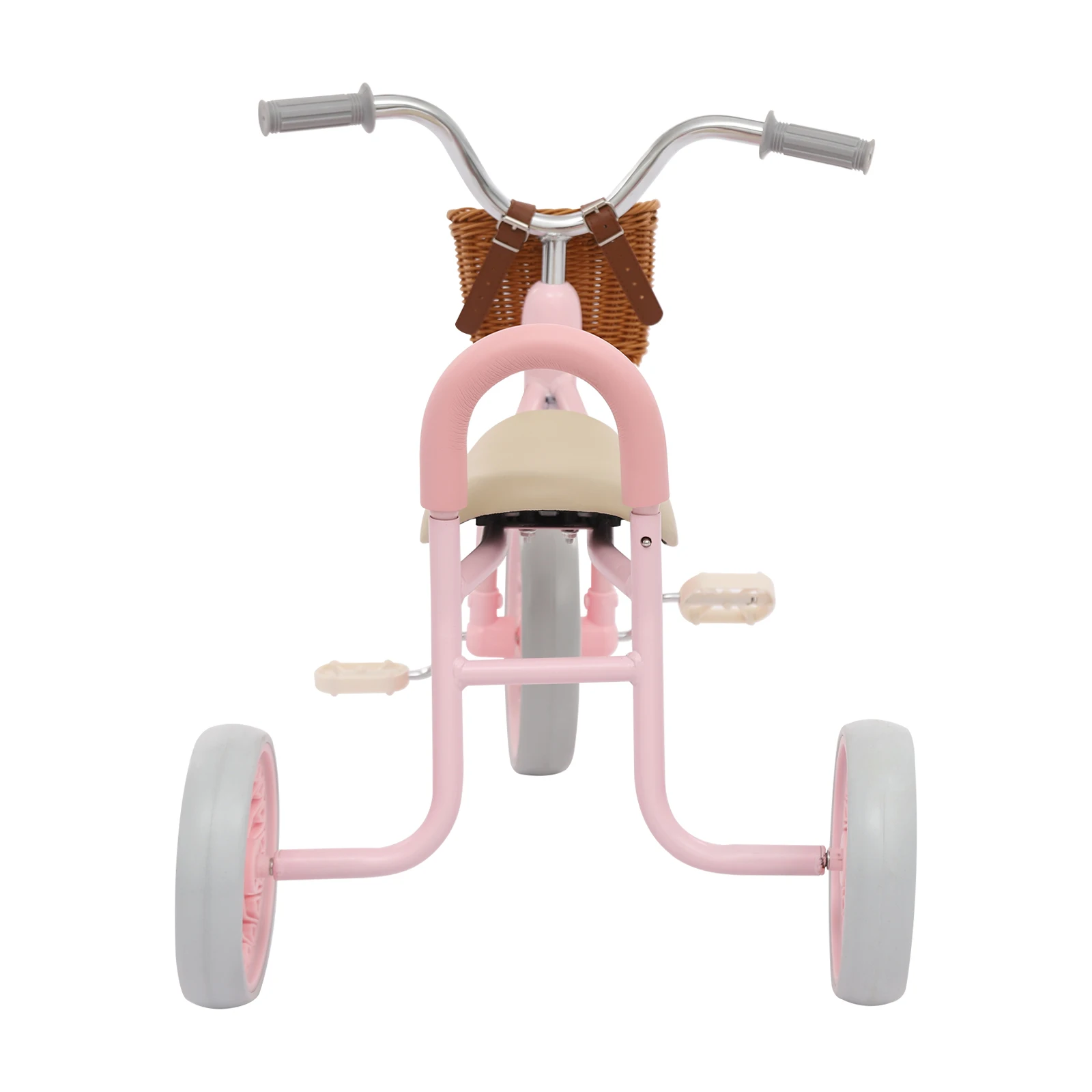 Adjustable Seat Kids Trike: Eco - Friendly Rattan Frame for Park Riding