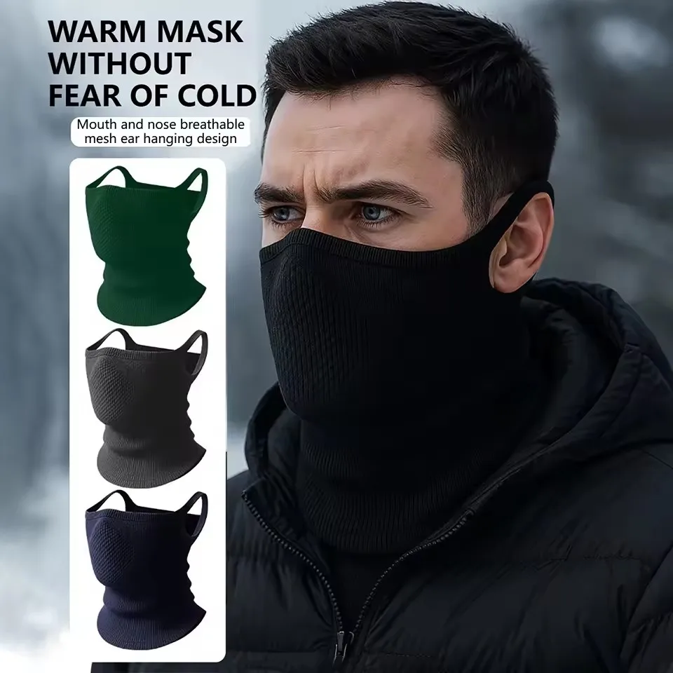 Autumn Winter Ear Hanging Neck Protection Scarf Cycling Bike Face Cover Breathable Windproof Amping Running Neck Gaiter