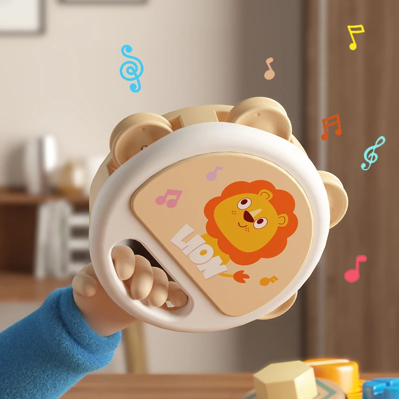 Pandereta aplausos para bebé, panderetas delicadas, instrumento de percusión, panderetas adorables, instrumento de pandereta de mano para niños