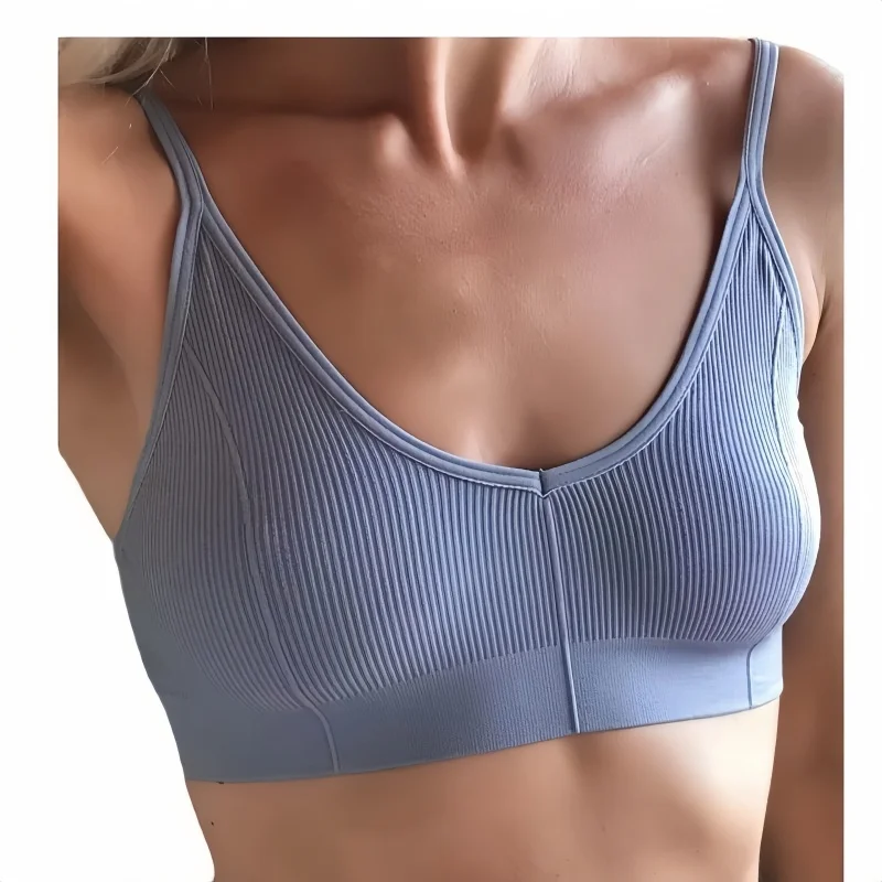 Seamless Tube Tops sutiãs para mulheres, costas em forma de U, lingerie sexy, bralette feminino, ajuste cinta, sutiã bandeau, roupas íntimas esportivas com nervuras