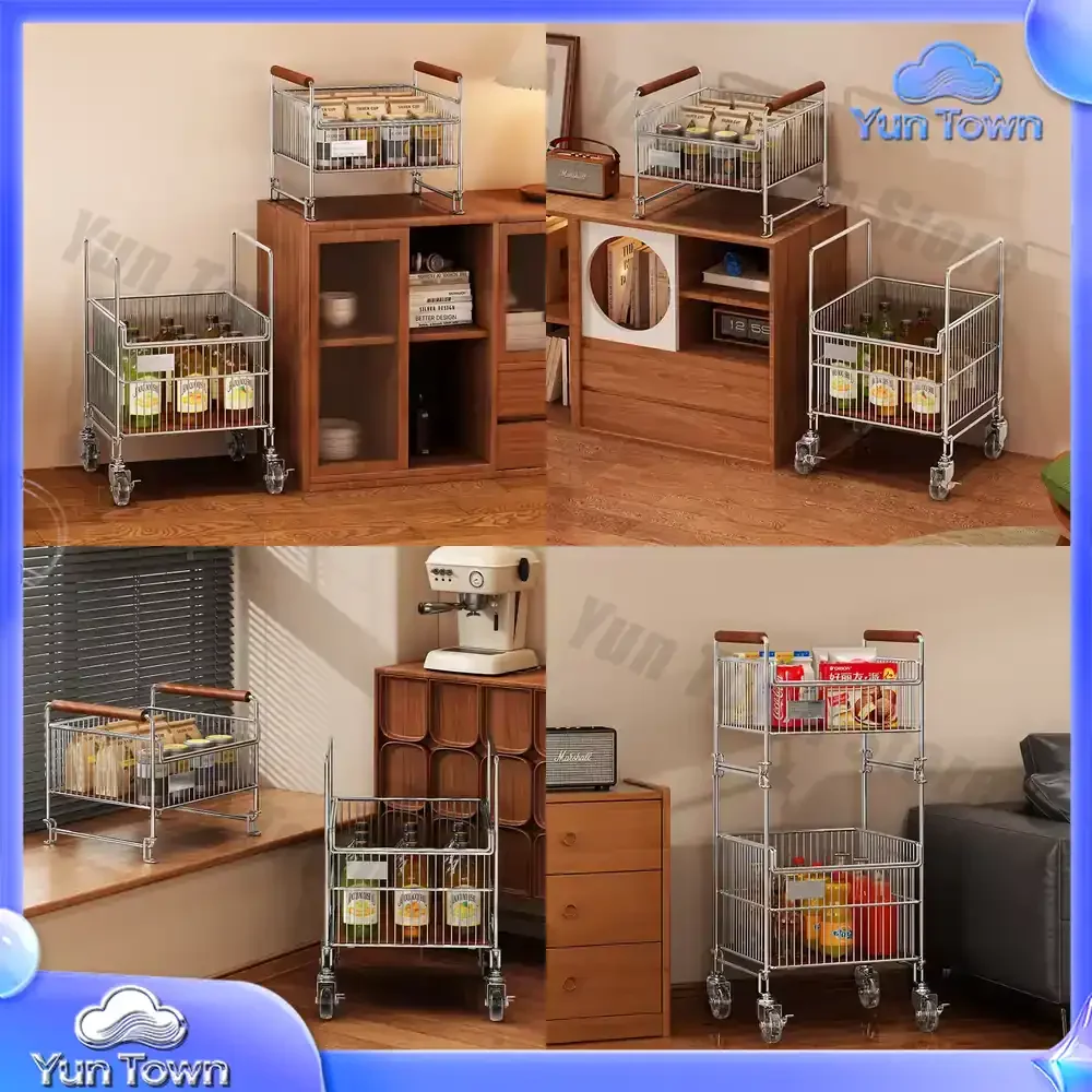 Multi-layer storage racks, suitable for small carts, bathrooms, kitchens, bedrooms, mobile storage racks, floor-to-ceiling
