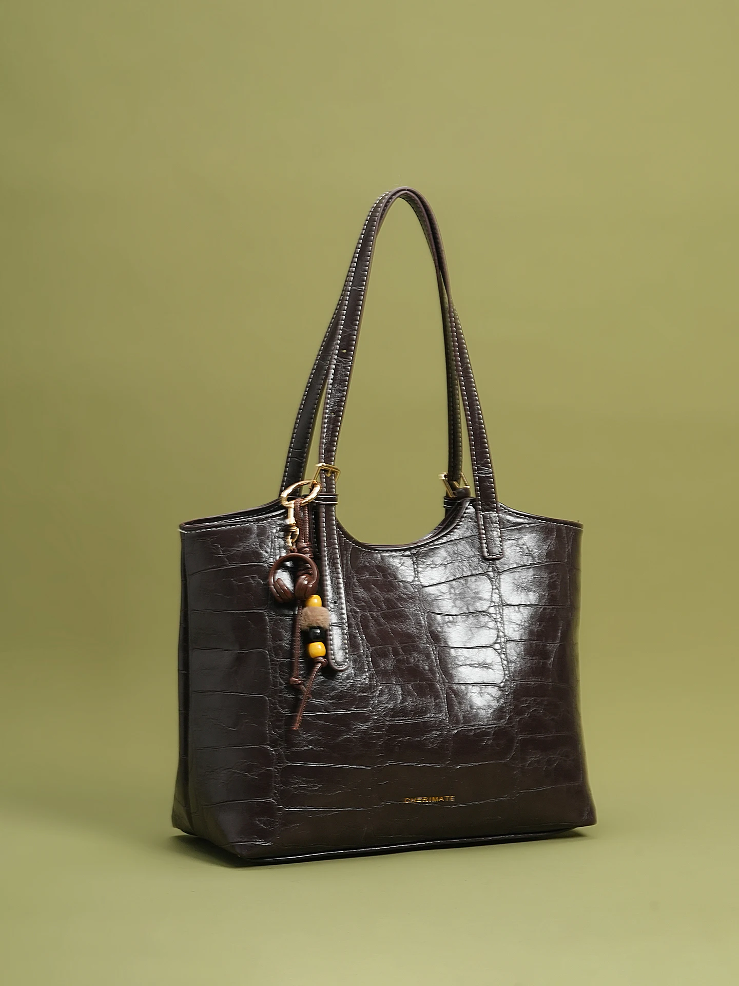 

Leather Shoulder Bags for Women Large Capacity Tote Bag 2025 Winter Vintage Solid Color Casual Commuter Single Shoulder Handbag