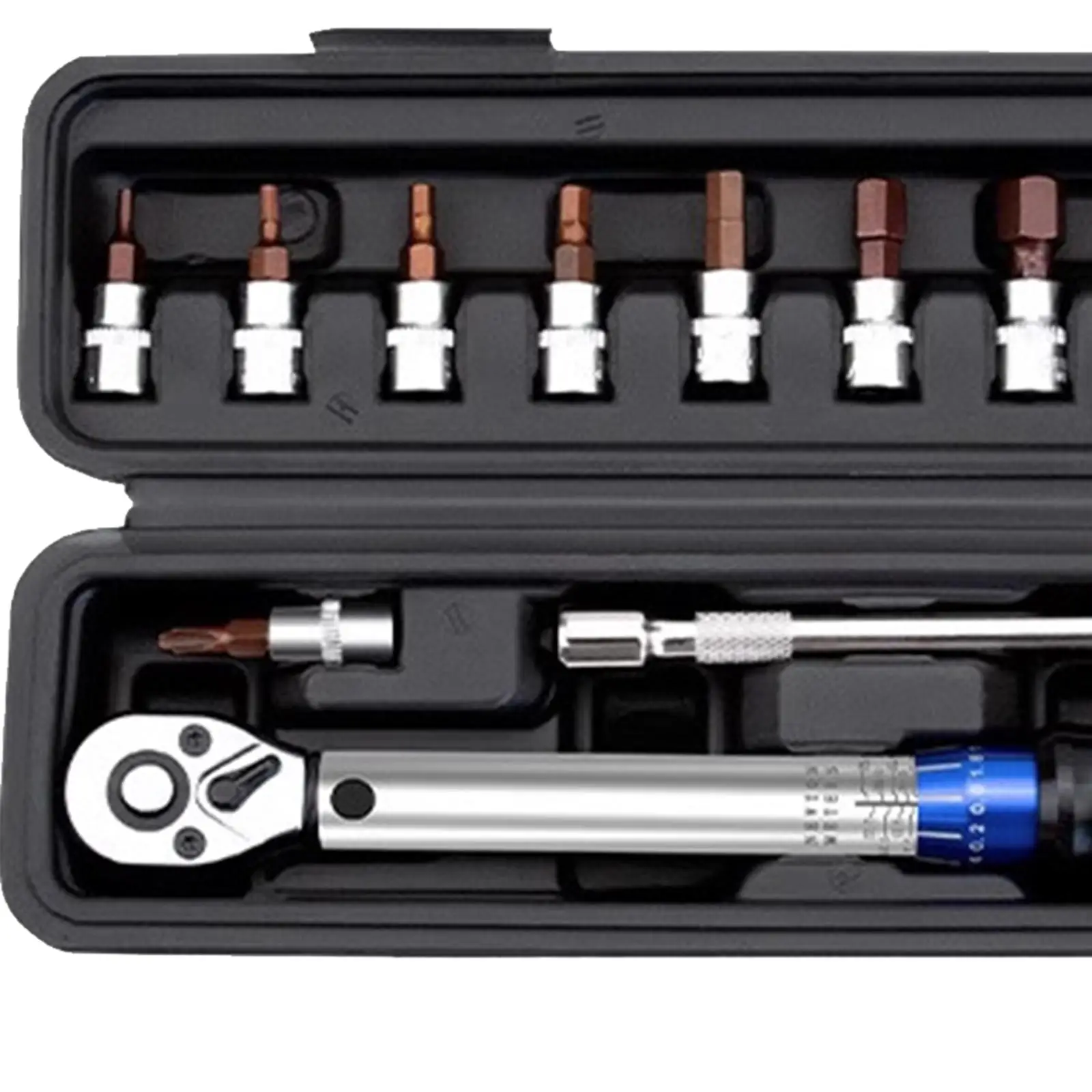 16Pcs 1/4” Drive Click Torque Wrench Set Durable Versatile Professional with Storage Box 2-24 nm Adjustable Maintenance Tool