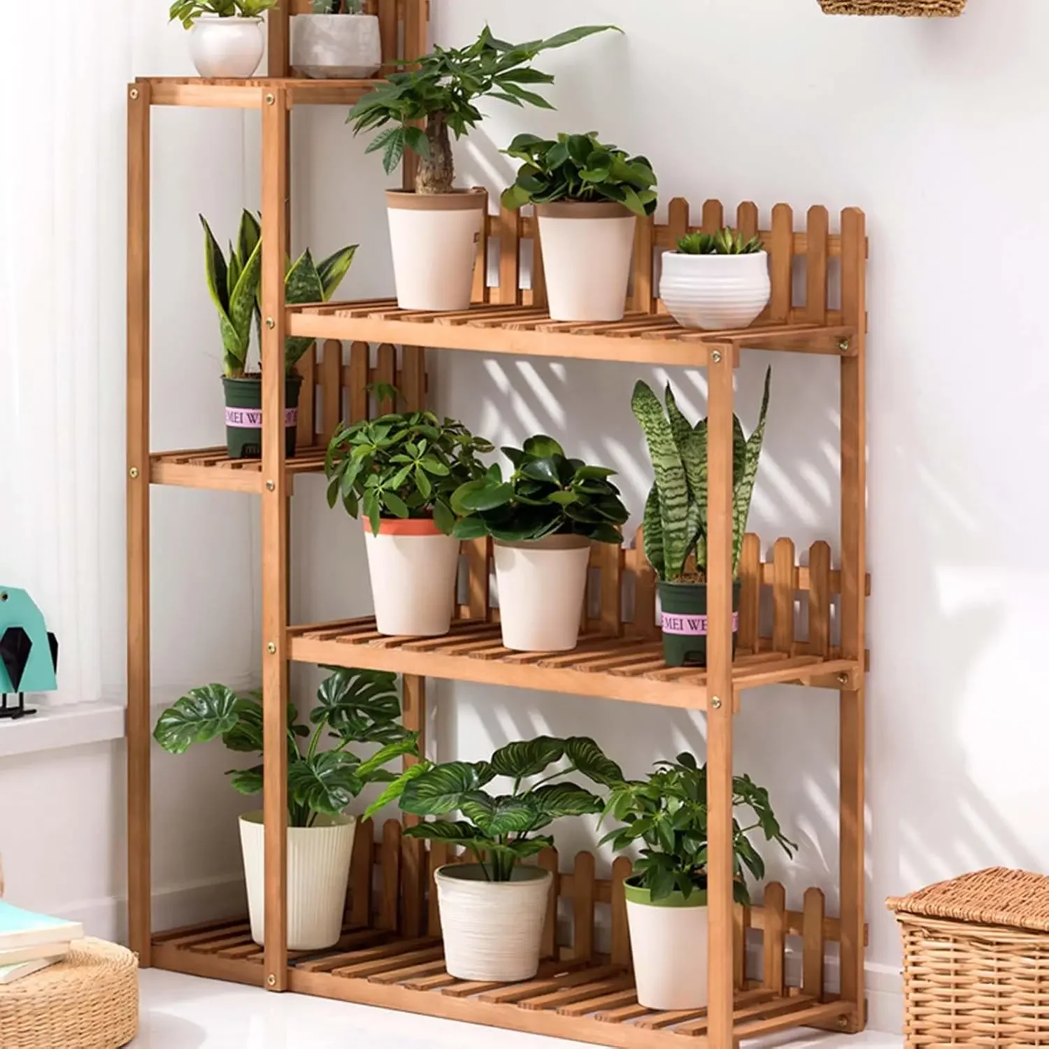 Heavy Duty Multi-Tiered Plant Stand | Sturdy Flower Pot Display Rack for Patio, Porch, Balcony & Garden | Durable Plant Shelf Or