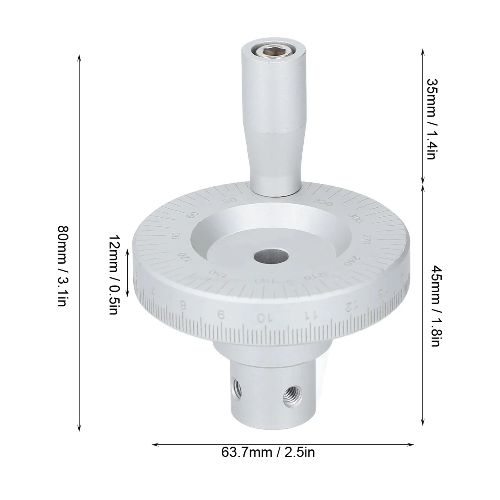 Drehhand rad 8mm Innen durchmesser hochgenaues Ersatz handrad aus Aluminium legierung für Schiebe tisch führungs schiene