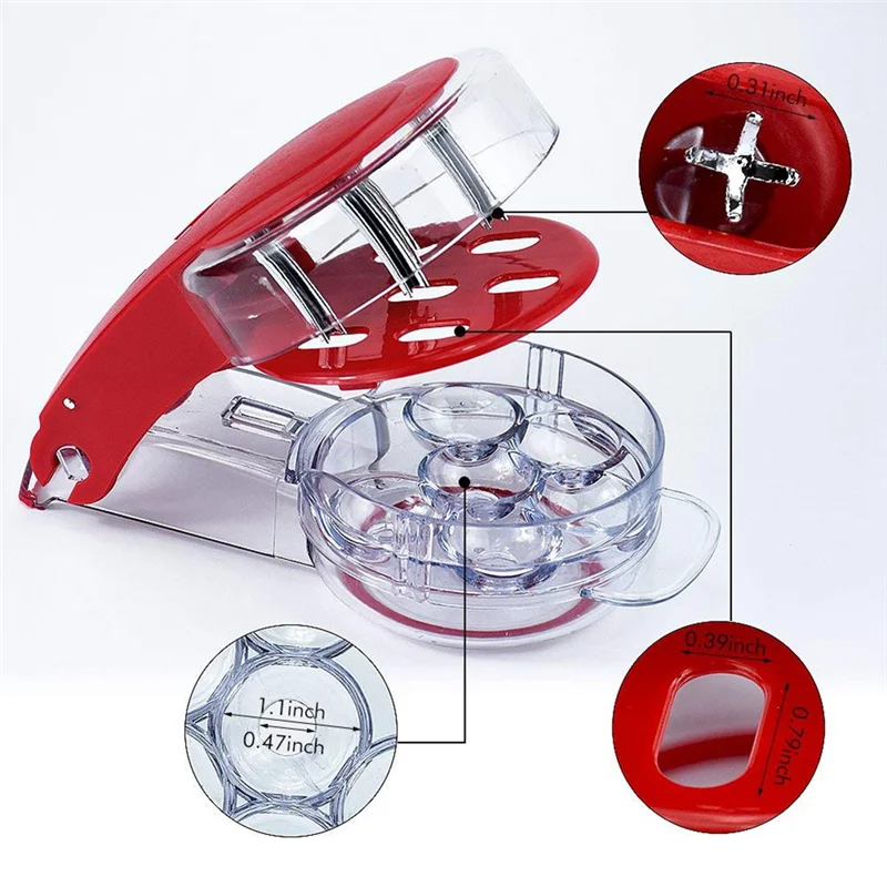 

KB-2Pcs Cherry Stoner Remover, Multi Cherry Pitter Cherry Stone Seed Removal Core Easy Squeeze With Grip 6 Cherries At Once