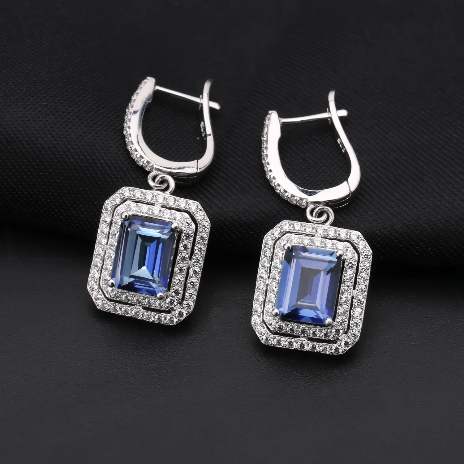 brand genuine real jewels Luxury Fashion Colored Premium Personalized s925 Silver Coated Crystal Earrings high quality