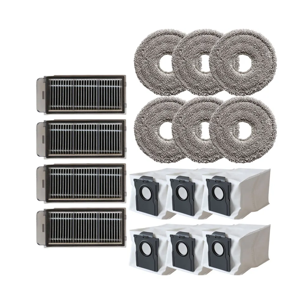 

Комплект сменных аксессуаров для Dreame X50s Pro Master Matrix10 Ultra: 4 фильтра, 6 насадок для влажной уборки, 6 мешков для сбора пыли, совместимый набор для уборки