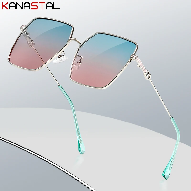 

Women Polarized Sunglasses UV400 Sun Glasses Men Metal Eyeglasses Frame Camping Sunscreen Party Travel Anti Glare Shade Eyewear