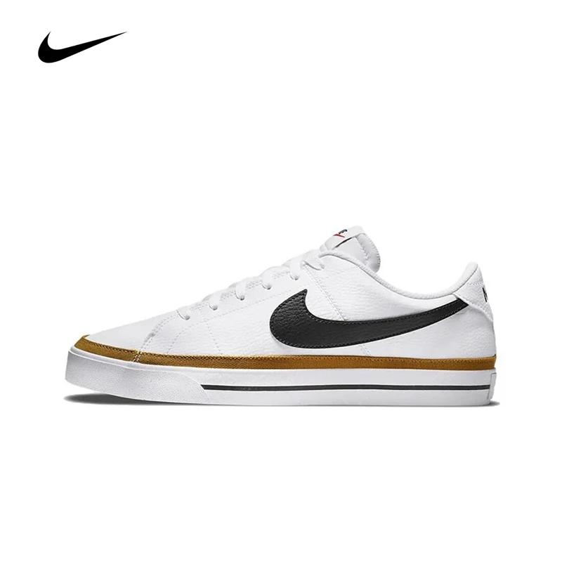 Nike-Chaussures de skate basses coordonnantes pour homme Blanc Noir Baskets DH3162-100