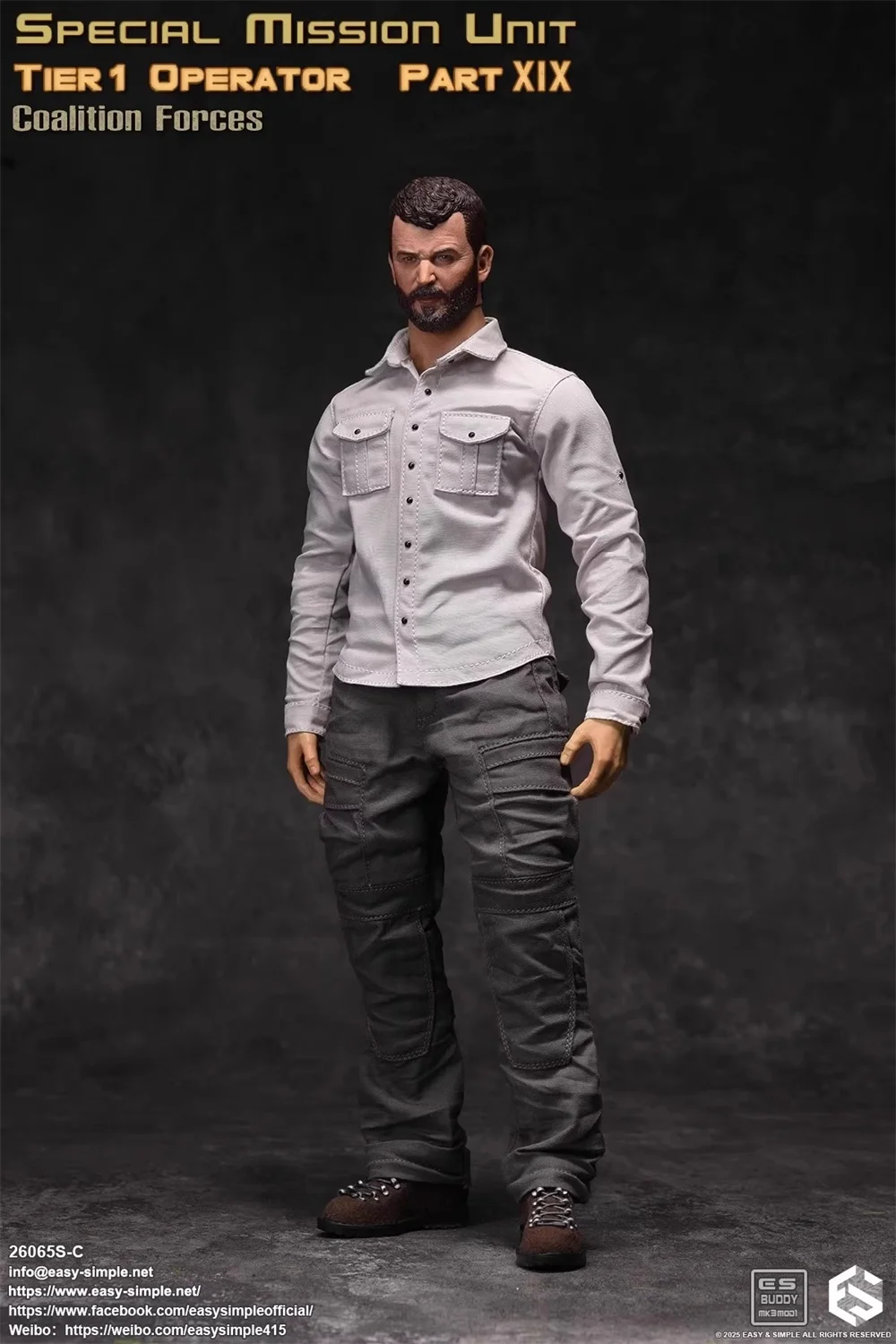 1/6 EASY&SIMPLE ES 26065S-C 26065SC US. Soldier Doll Male Coat Tops Pant Baseball Caps Accessories For 12" Scene Component DIY - Image 2