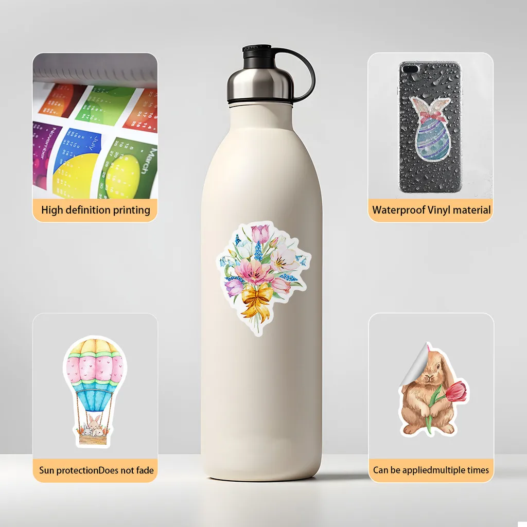 50 peças novos adesivos de grafite de páscoa-decoração à prova d'água para copo de água e gravação de computadorYourLife Store