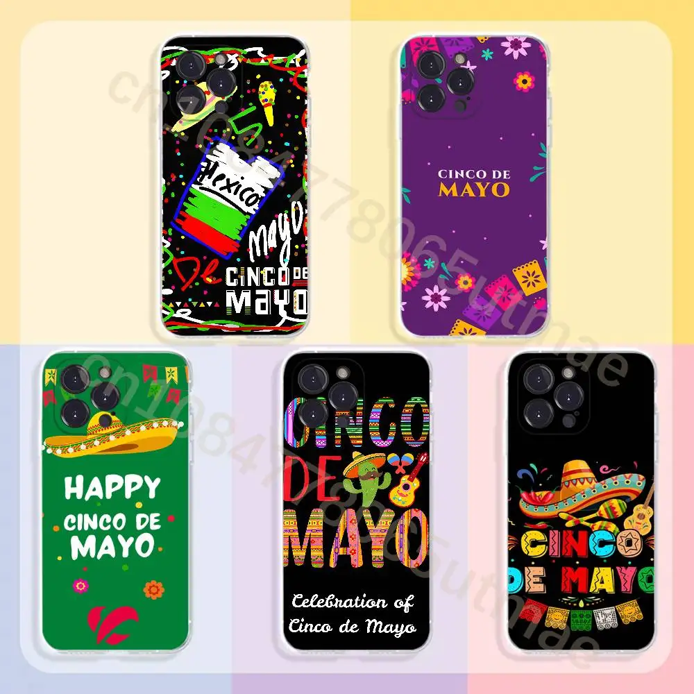 

Mexico Cinco de Mayo Phone Case For iPhone17,16,15,14,13,12,11,Pro,Xs,Max,Mini,Plus Antislip Shockproof Hard