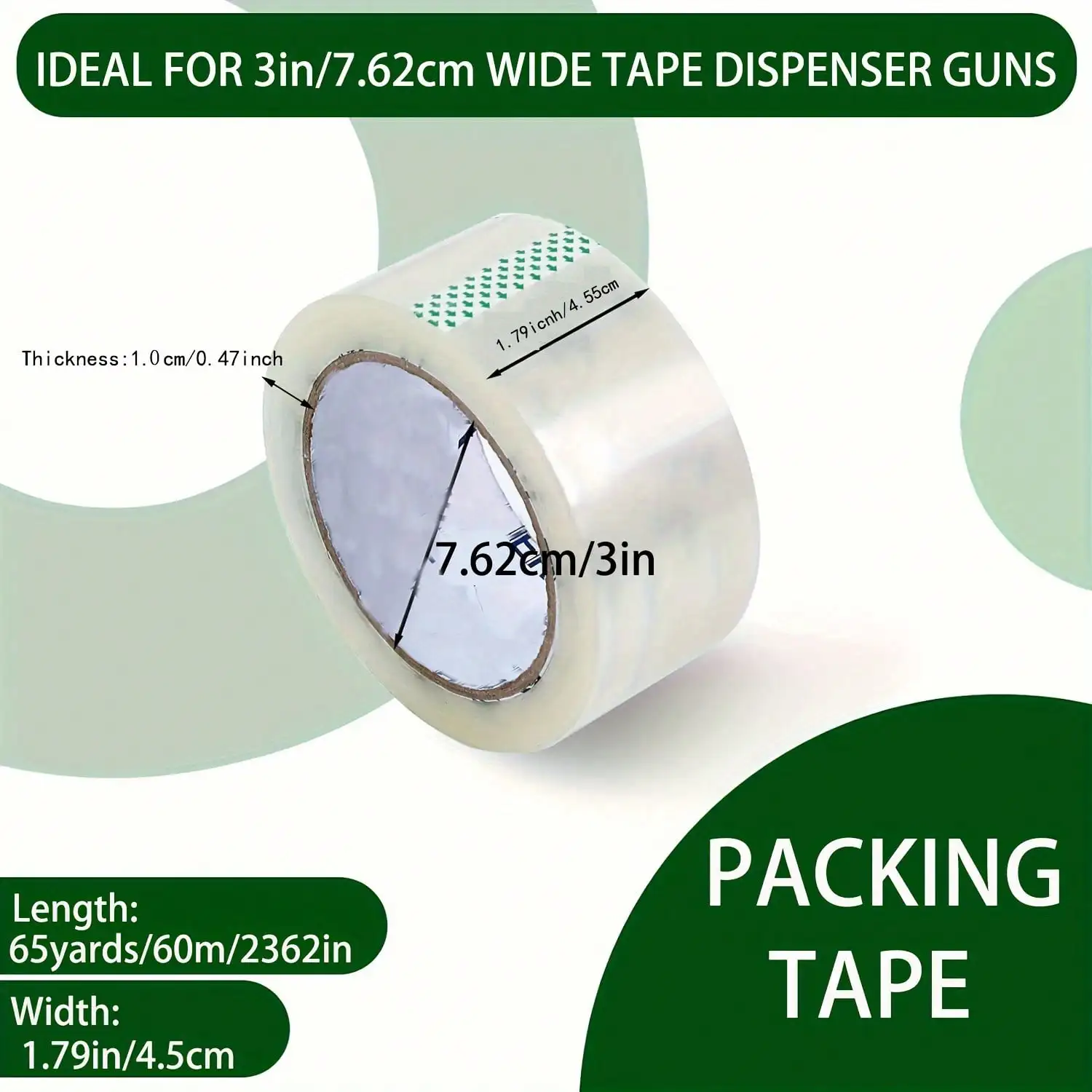 Economy Pack, Clear Packing Tape, 6 Rolls Of Heavy Duty Packaging Tape For Shipping Packaging And Moving Sealing, Ultra Strong Adhesive, Thicker Clear Packing Tape, 65 Yards Per Roll, Total Of 390 Yards. Shipped From A Local Warehouse.