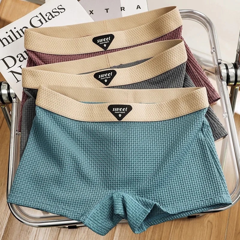 3pcs Solid Women's Panties Boxes Underwear Lady Comfortable Safety Pants Breathable Female Briefs Boyshort Girl Panties