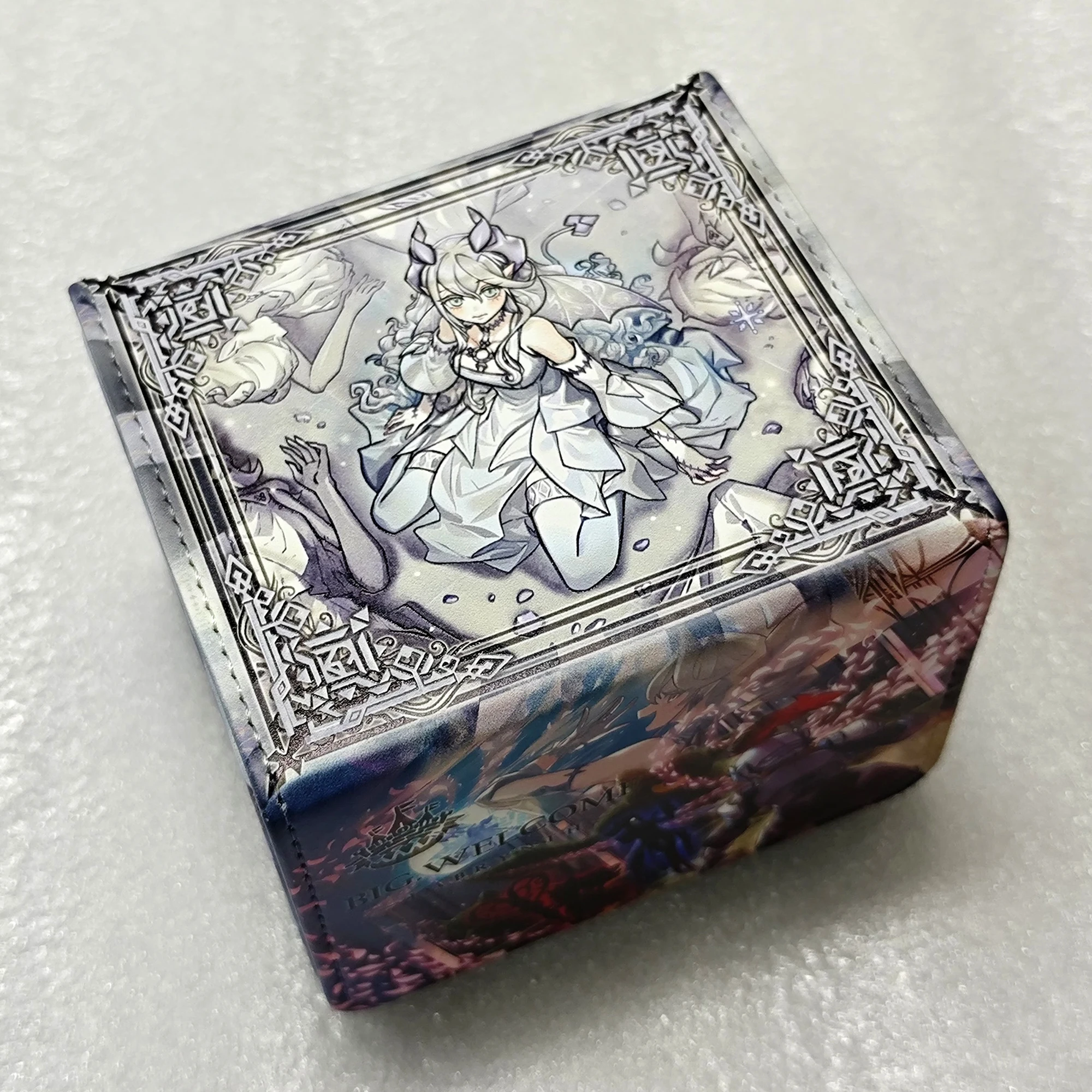 

Original DIY Yugioh Lady Labrynth of the Silver Castle Deck Box Yu-Gi-Oh! TCG OCG PTCG Trading Cards Pu Leather Storage Box 100+