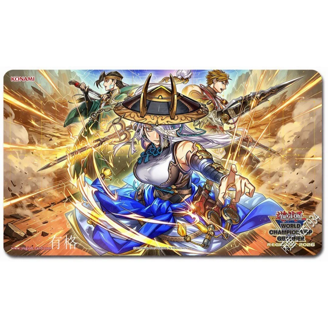 600x350mm Yu-Gi-Oh! Trading Card Playmat The Three Champions of Swordsoul 2mmSeamless Edges Single Rubber Board Game Card Mat