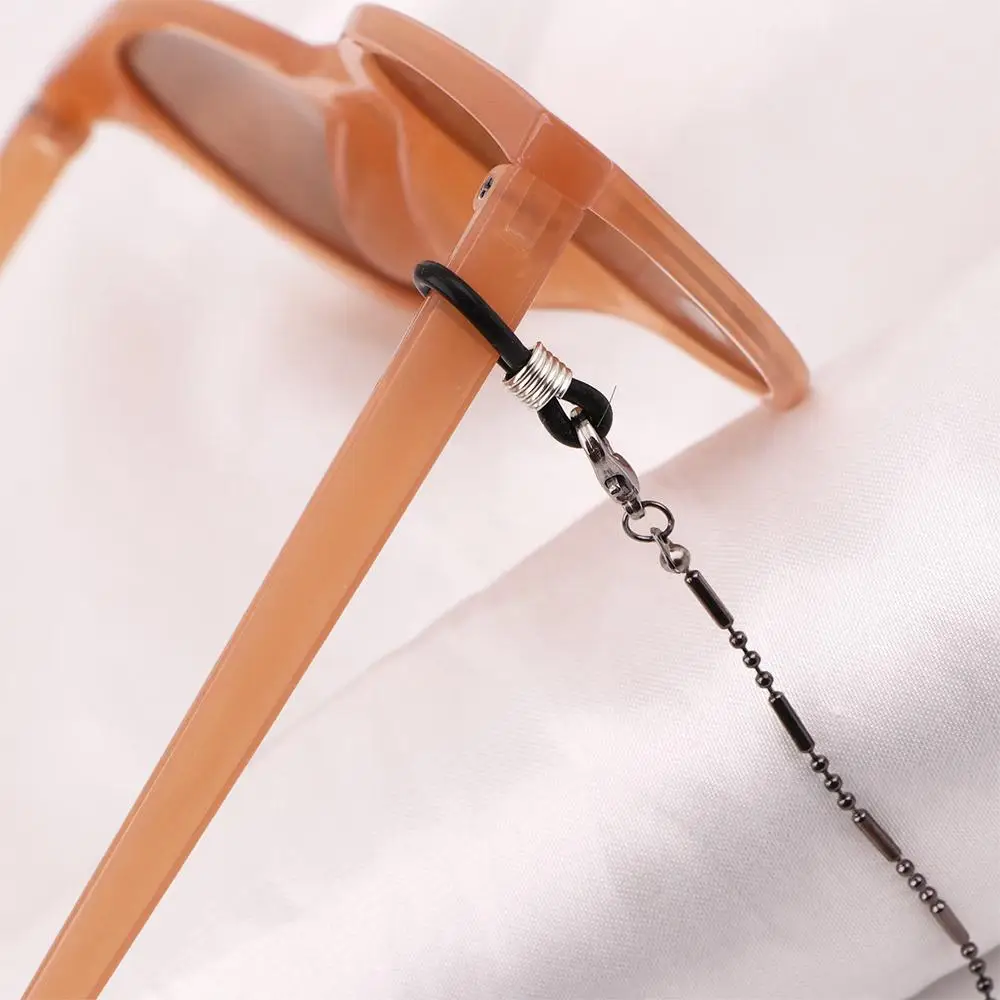 Trendy Simple Male Female Minimalist Alloy Mask Cord Holders Bead Mask Chains Sunglasses Lanyards Eyeglass Chain