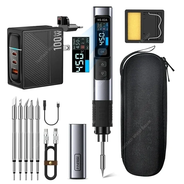 

HS-02 Smart Electric Soldering Iron PD100w Adjustable