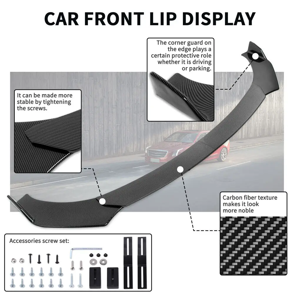 LAICY For Mini Cooper S R52 R53 R57 2015-2022 Front Bumper Lip Body Kit Spoiler Splitters Protector Cover Guard Deflector Lips