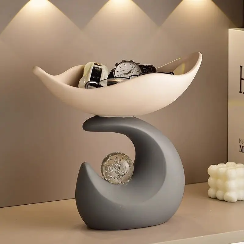 

Resin Desktop Ornaments Crafts Cafe Office Bar Snack Plate Decoration Items Home Bedroom Table Storage Tray Accessories