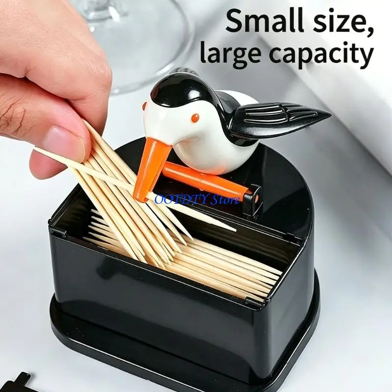 367A ABS Materials Intelligent Touch Toothpicks Case With Fascinating Bird Appearance Multipurpose Toothpicks Box For Household