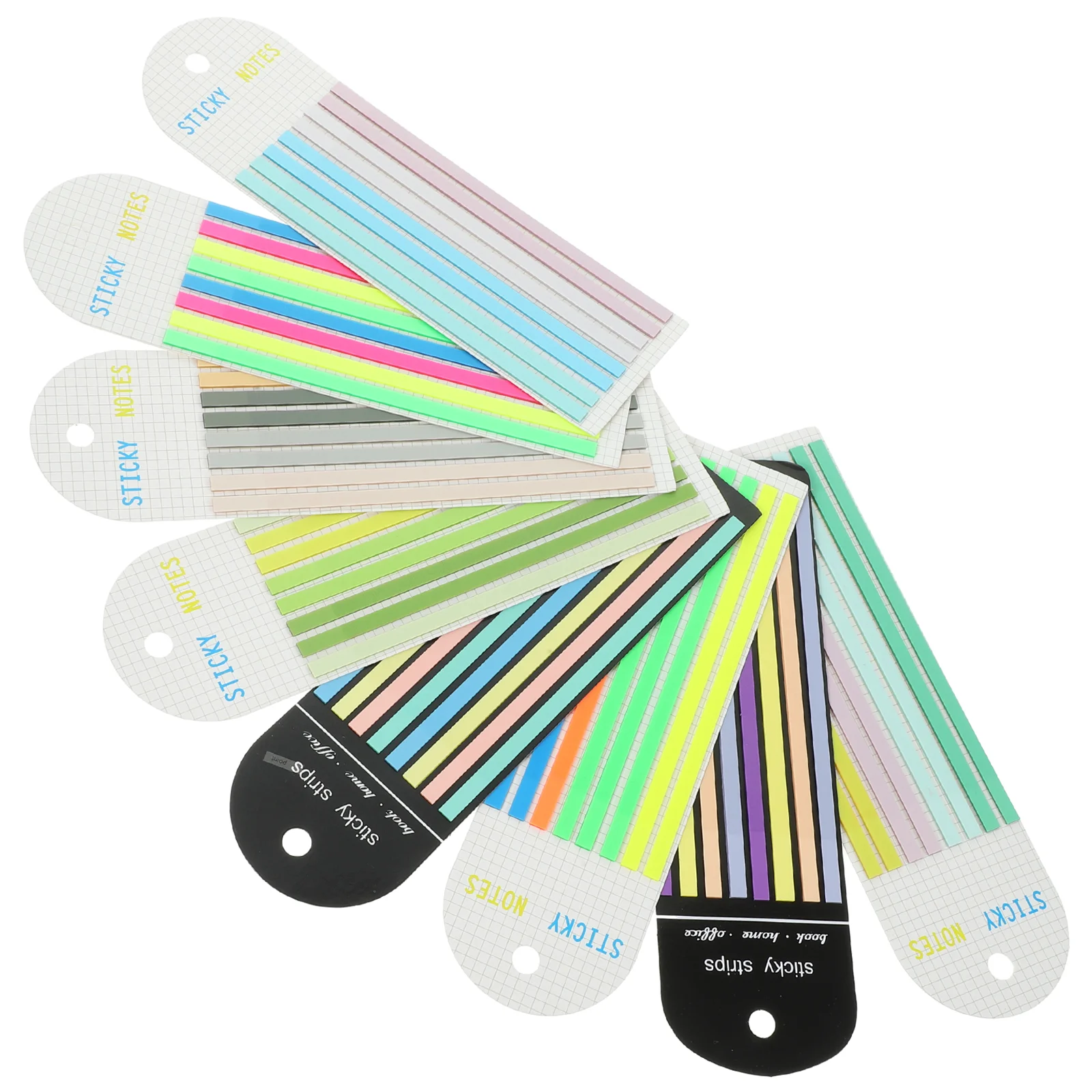 

8 Sets Index Post Page Markers Tabs Long Highlighter Strips Transparent Stickers Adhesive Reading