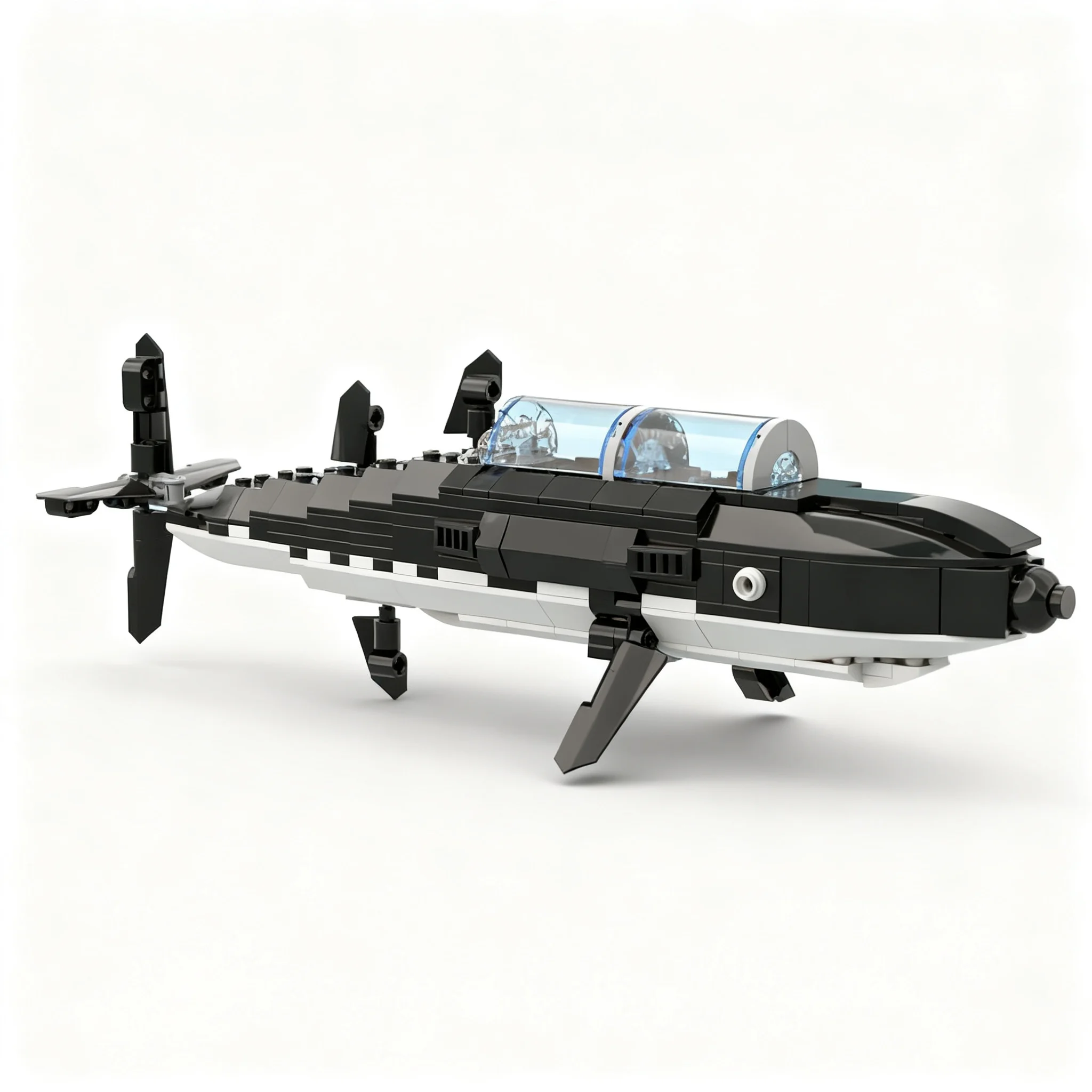 418pcs MOC Ideas and CUUSOO Shark Submarine Red Rackham's Treasure Model Christmas Gift Creative Home Decor DIY