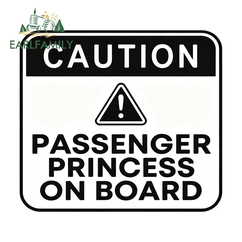 EARLFAMILY Princess On Board Car Stickers Motorcycle Campervan Racing Drifting Rear Windshield SUV Vinyl Decal Car Accessories