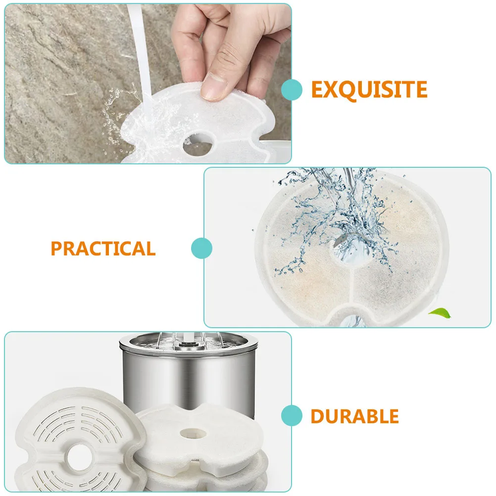 

2 Sets Fountain Filter Replacement Impurity Removal Softens Hard Water ABS Durable Cat Dog Household Fresh