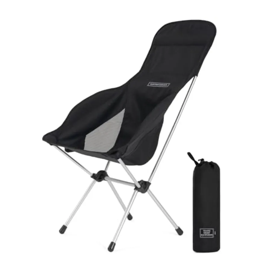 

Camping chair for outdoor use, aluminum alloy, silver, lightweight 3.36lbs with cup holder and portable folding design