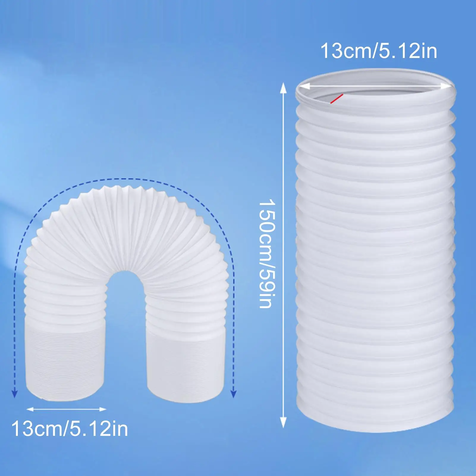 Air Conditioner Hose Flexible Air Conditioner Duct AC Exhaust Vent Hose for Home Room Bedroom Window Duct Cooling Heating