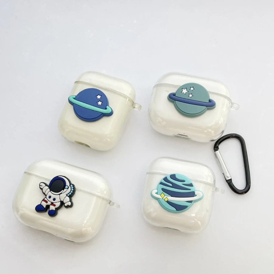 Transparent cover For UGREEN HiTune H5 Case S5 S3 S6pro /T3 Pro / T6 T6s cartoon funny Silicone Earphone Cover