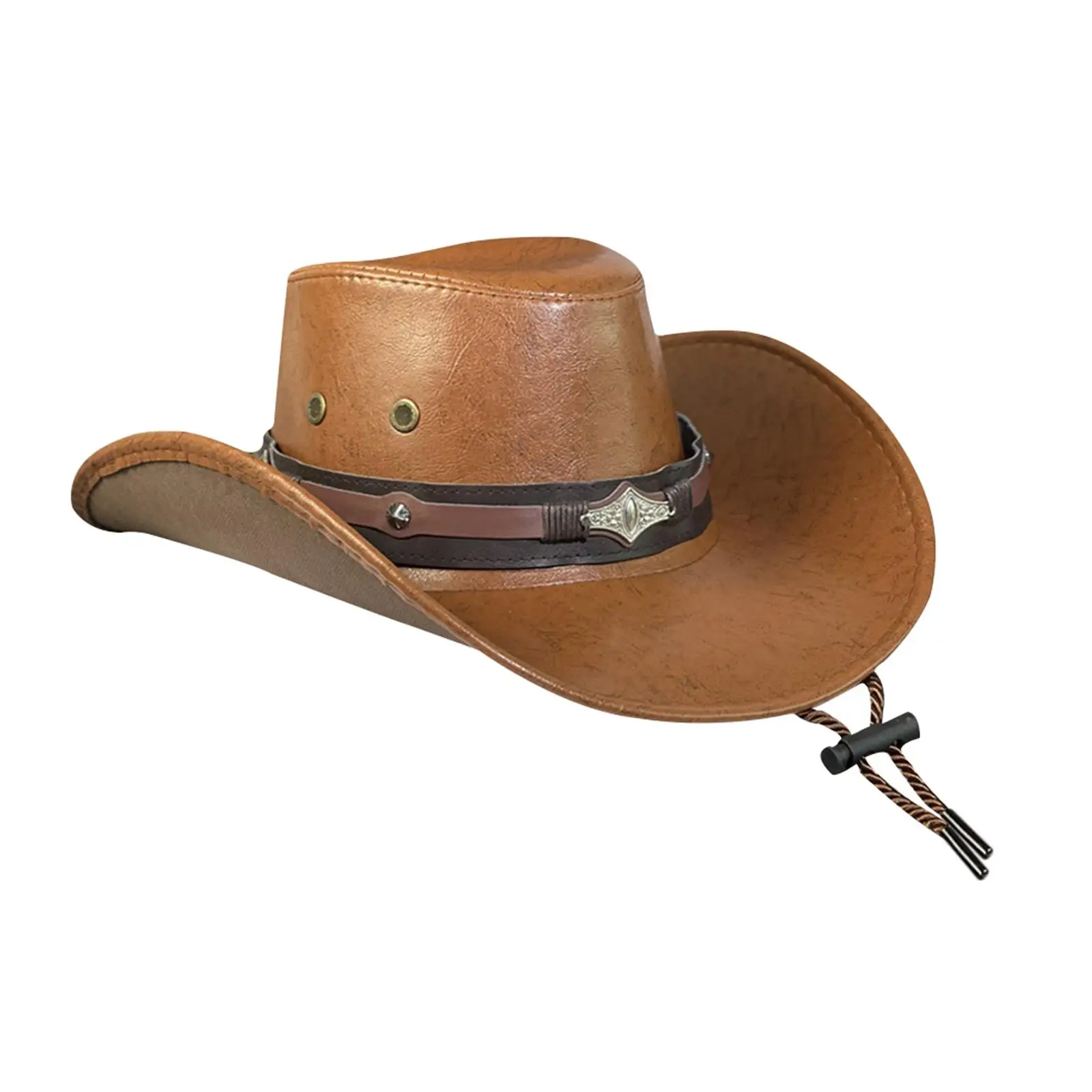 Western Cowboy Hat for Men Trendy Gentleman Jazz Hats Sun Protection Hat for Music Festival Halloween Carnival Party Fancy Dress