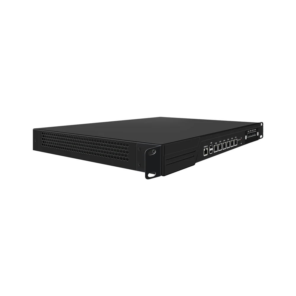 Urządzenie HUNSN 1U Firewall 10Gbe, RJ59, VPN, montaż sieciowy, 6 x Intel 2.5GbE I226-V, 4 x SFP + XL710-BM1 10Gbe