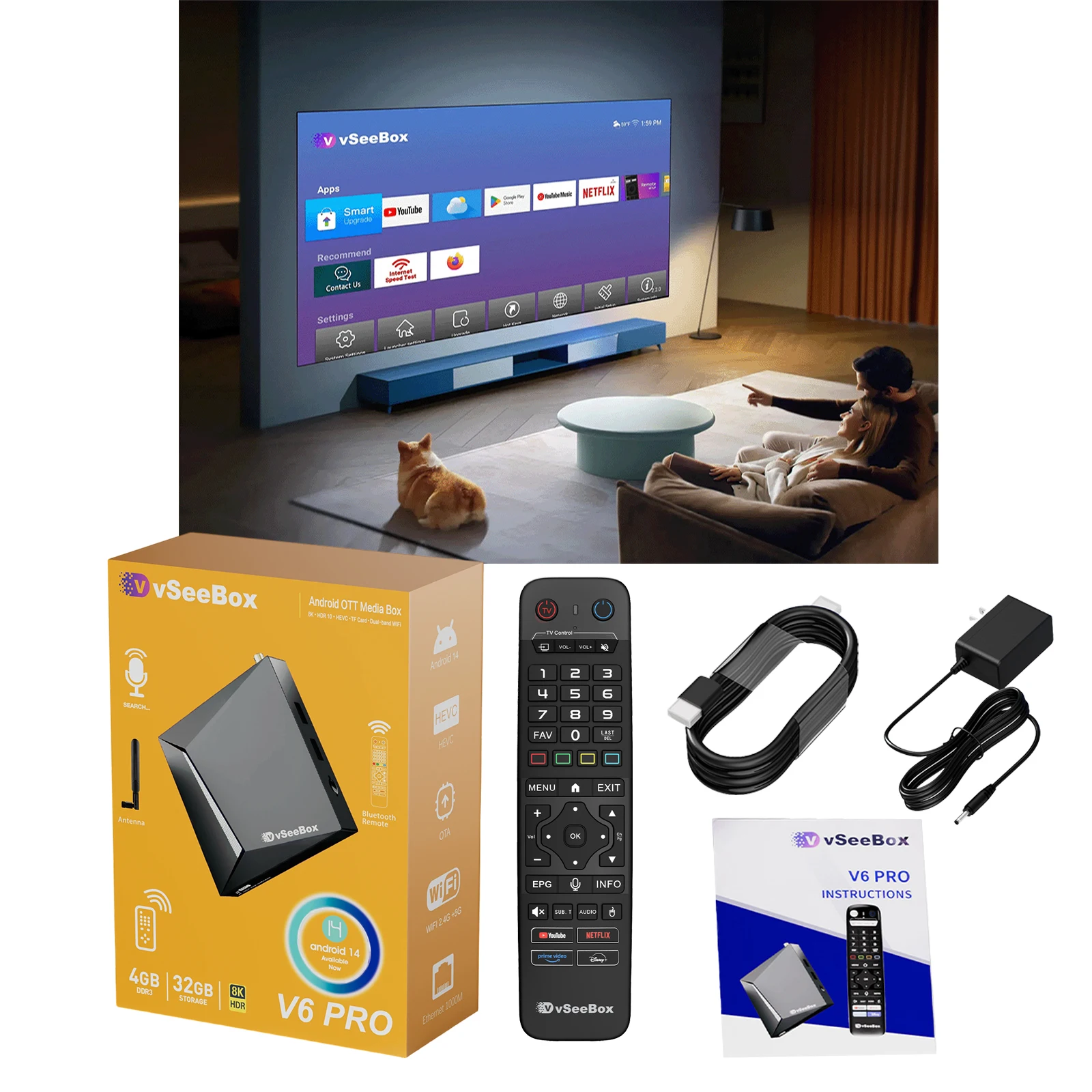 2026 vSeeBox V6 Pro Box New Box