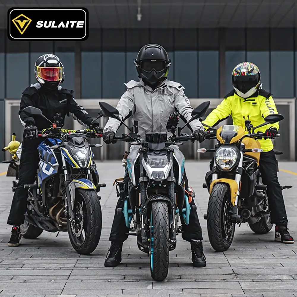 Waterproof Motorcycle Rain Suit Raincoat+Rain Pants Poncho Motorcycle Rain Jacket Motorbike Scooter Riding Rain Suit