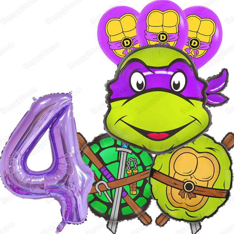 Teenage Mutant Ninja Turtles Themed Balloon Purple Digital Balloons 1-9old Birthday Party Decoration Supplies Party Photo Prop - view 4