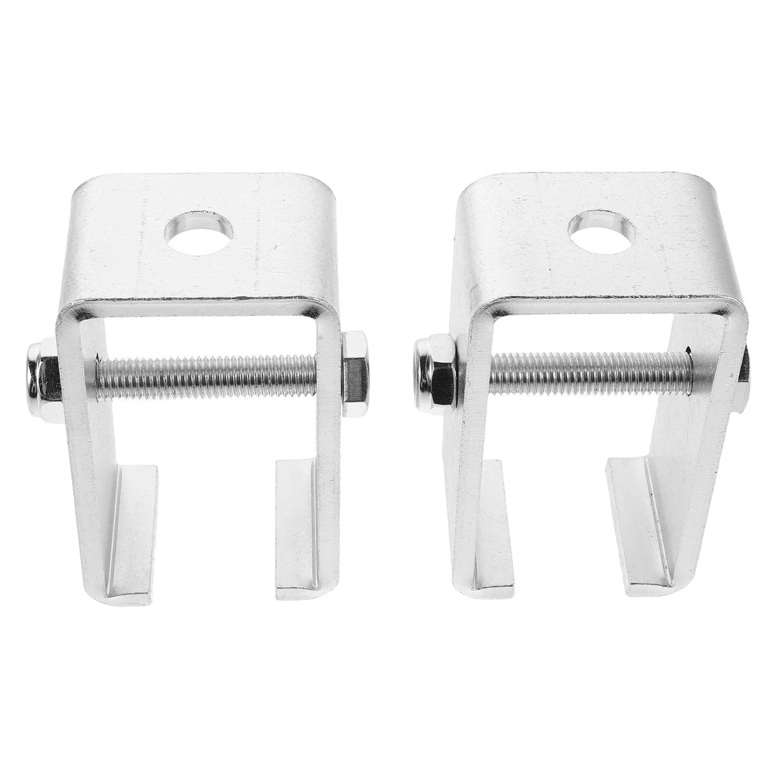 2Pcs Stainless Steel Trolley Track Hanger Bracket High Load Bearing Channel Track Mounting Hardware Corrosion Resistant Workshop