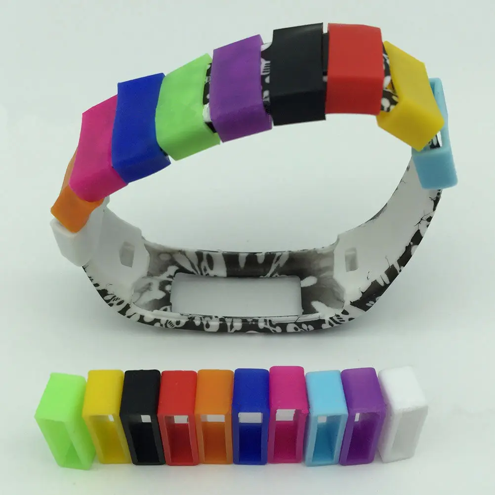 20Pcs Smart Band Secure Clasps Silicone Fastener Rings Colorful Safety Buckles for Prevent Loose Falling