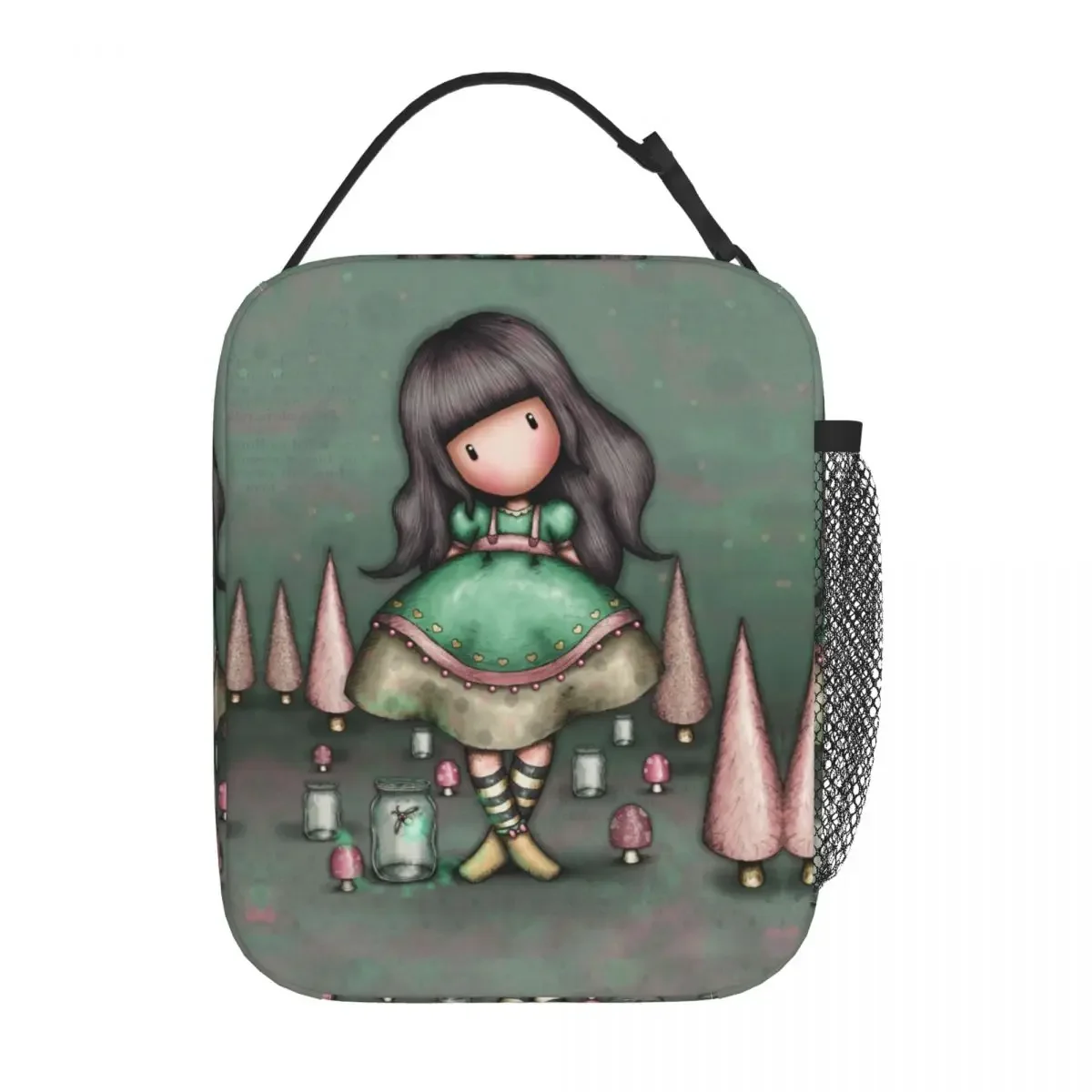 Santoro Gorjuss Doll Insulated Lunch Bags Cooler Bag Lunch Container Art Cute Large Tote Lunch Box Bento Pouch College Travel