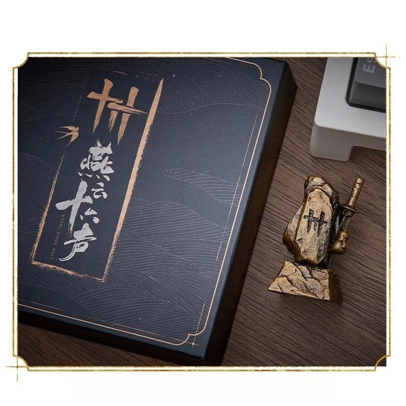 Where Winds Meet Boundary Monument Metal Keycaps Keyboard Accessories Chinese Martial Arts Games Retro Desktop Ornament Toys