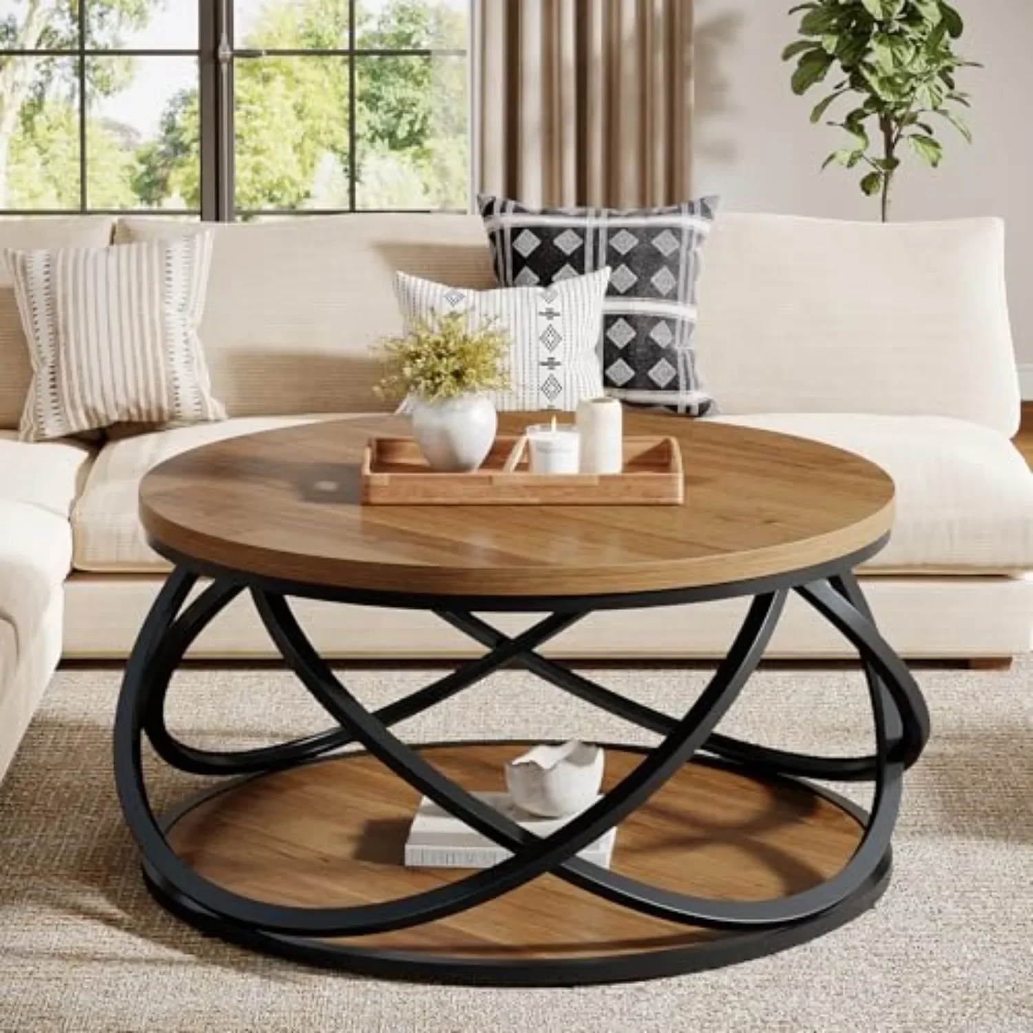 Metal Minimalist Spacious Contemporary Coffee Table Premium Versatile Strong Nesting Coffee Table Couchtisch Modern Furniture